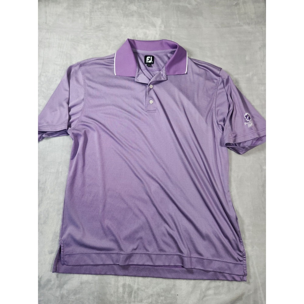 Footjoy FJ Performance Polo Shirt‎ Men's Size XL Purple Short Sleeve Golf